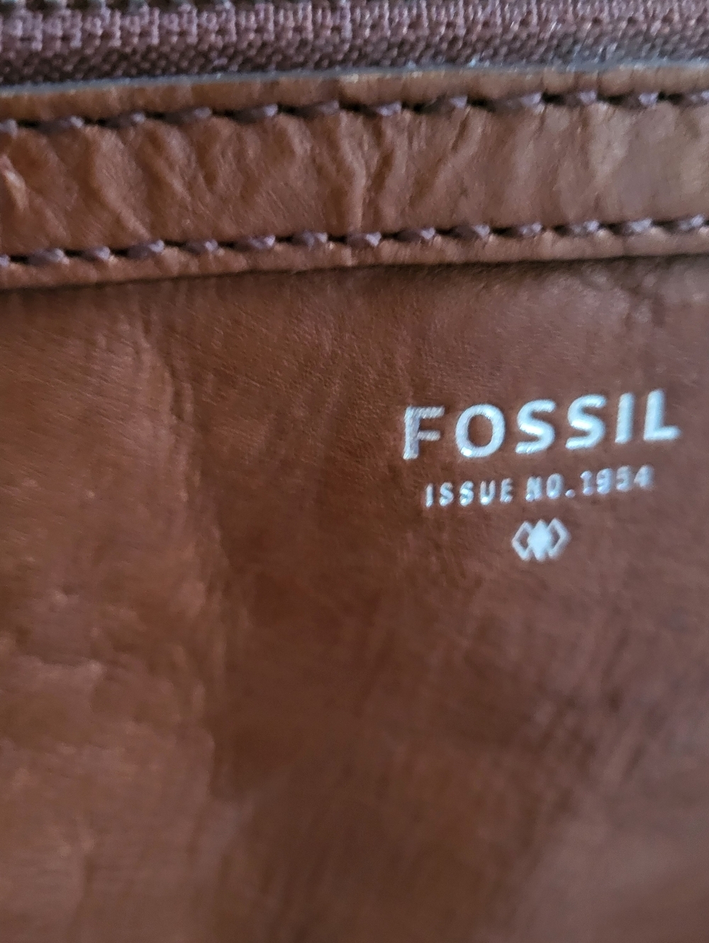 Fossil Leather Y2K Sydney Shopper Tote Carmel Brown Shoulder Bag Large Classic - Picture 4 of 7